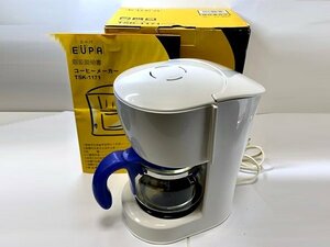 未使用　保管品　EUPA コーヒーメーカー TSK-1171 手軽に使えるスイングバスケット 強化ガラスカップ フッ素保温プレート