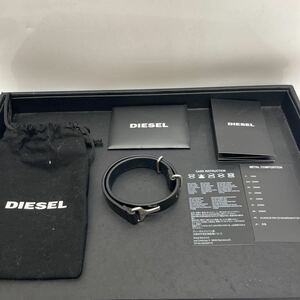 DIESEL ディーゼル バングル レディース　メンズ　ヴィンテージ ブラック ブレスレット 保存袋付き