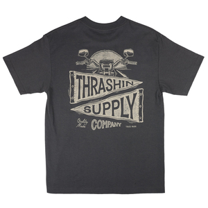 在庫限り！T/C Thrashin Supply スラッシンサプライ Interstate Tee インターステートTシャツ Grey グレー Lサイズ