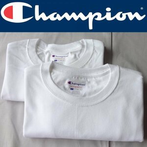 ２枚セット L champion チャンピオン　tシャツ　無地 シャツ シャツ T-shirt T-shirts Tshirt Tshirts 白 white ホワイト