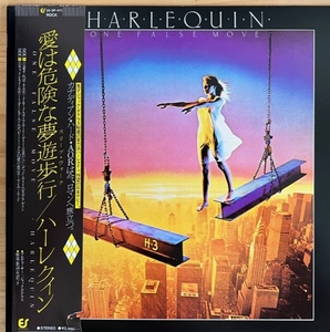 LP■HR/HM/HARLEQUIN/ONE FALSE MOVE/EPIC 25 3P-411/国内82年ORIG OBI/帯 美盤/ハーレークイーン/愛は危険な夢遊歩行/CANADIAN メロハー