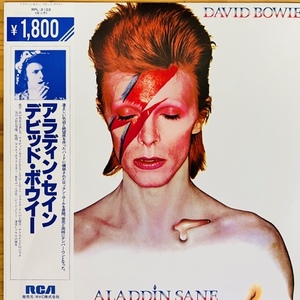 LP■ROCK/DAVID BOWIE/ALADDIN SANE/RCA RPL-2103/国内82年 PRESS WHITE & BLUE OBI/白青帯 美品/ デビッド・ボウイー/アラディン・セイン