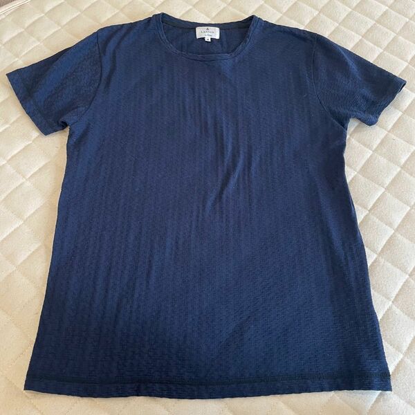 LANVIN COLLECTION ランバン Tシャツ 無地 ネイビー コットン