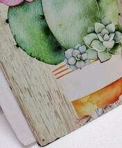 ブリキ看板　HANAKO レトロ　花の看板　ガーデニング　FR25 多肉植物　ウェルカムボード　花屋さん_画像6