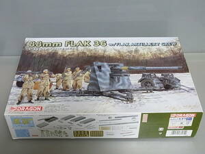 228■ドラゴン 1/35 未組立プラモデル■ 88mm砲 FLAK 36 w/高射砲兵 冬季装備 KITNo. 6260 /フィギュア メタルパーツ エッチングパーツ付属