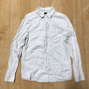 エイチアンドエム 長袖シャツ コットン リネン 518-1-21 H&M メンズ レディース