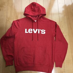 リーバイス ホワイト×レッド ロゴ プルオーバーパーカー 527-6-37 赤タブ Levi's