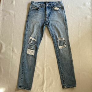  four ever 21.. skinny Fit. damage jeans 029-1-32 men's damage Denim FOREVER21 Denim America skinny jeans 