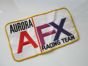 【大きめ】ビンテージ AURORA AFX RACING TEAM オーロラ AFX ワッペン/エンブレム 自動車 バイク オートバイ レーシング スポンサー B03