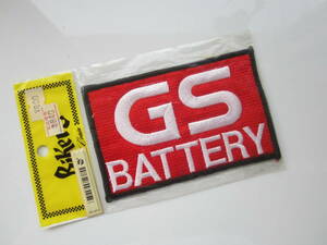 ビンテージ GS BATTERY バッテリー ワッペン/当時物 自動車 バイク オートバイ レーシング F1 119