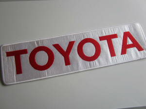 【大きめ】TOYOTA トヨタ 長方形 赤 日本 ワッペン/刺繍 パッチ F1 レーシング 自動車 カー用品 整備 作業着 ビンテージ B04