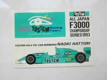 TOSTEM トステム Racing Team ALL JAPAN F3000 CHAMPIONSHIP SERIES 1993 ステッカー/デカール 自動車 バイク S46_画像3