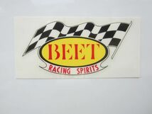 BEET RACING SPIRITS ビート ステッカー チェッカーフラッグ ステッカー/希少 デカール 自動車 バイク オートバイ レーシング S45_画像3