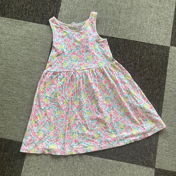 H&M 花柄 キッズ女の子 ノースリーブワンピース ワンピース