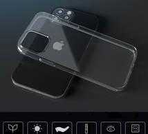 iPhone12/12pro 用ケース クリア 透明 tpu シリコン スリム 薄型 ソフト スマホケース 耐衝撃 黄変防止 一体型 人気 携帯カバー_画像4