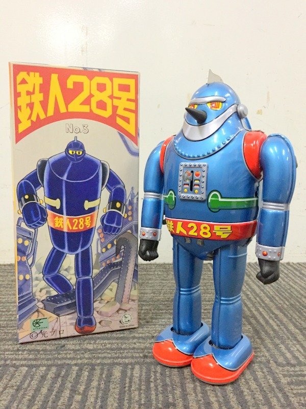 希少 鉄人28号 NO.1 大阪ブリキ玩具 1989年 ブルーメタリック-