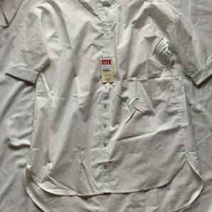 新品☆半袖オーバーシャツ 白 チュニックシャツ Mサイズの画像1