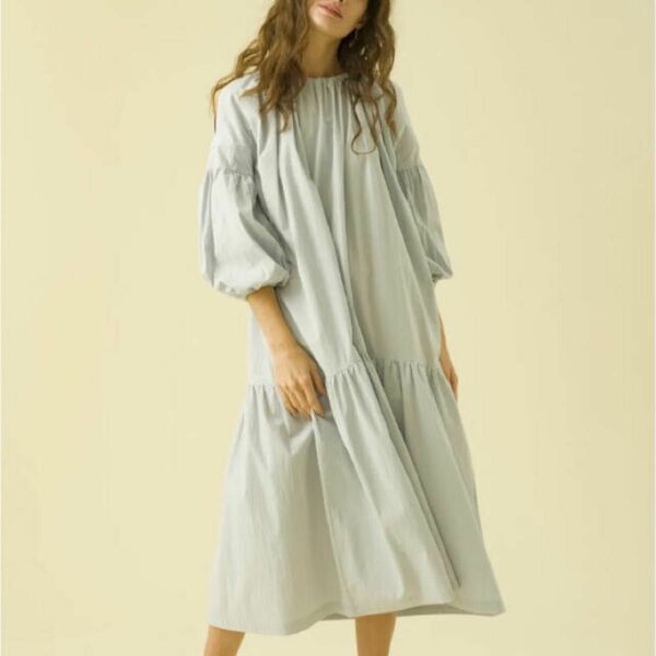 MARILYN MOON LUXE Cotton Gather Dress