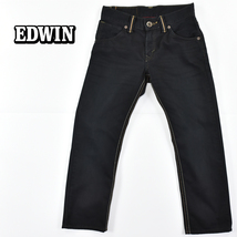 EDWIN エドウイン ★ 日本製 483XVS ウエスタン レギュラーストレート パンツ 黒 メンズ 28_画像1