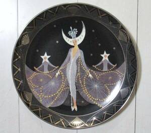 * super-rare out of print * L teQueen Of The Night* Franklin Mint / Royal Doulton* ceramics plate *a-ru deco *Erte