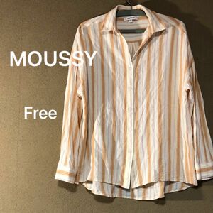 MOUSSY マウジー　 長袖シャツ　ボーダー　Free 