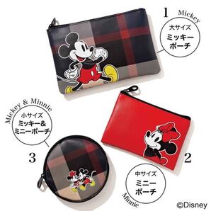 【sweet 2023年5月号付録】CRESTBRIDGE ミッキー&ミニー ポーチ(未開封品)