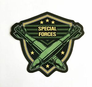 ◆送料無料◆新品　ステッカー　防水ステッカー　シール　リメイク　SPECIAL FORCES ミリタリーステッカー