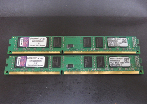 mem157 Kingston 2GB×2枚=4GB DDR3/PC3-10600U 中古品