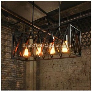 [ke- leaf shop ] rare goods in dust real pendant light 4 light type hanging lowering lamp antique industry lighting black 4 light 