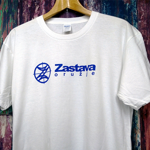 送込　ZASTAVA　攻殻機動隊　ツァスタバ CZ-M100　半袖Tシャツ　白　Lサイズ 