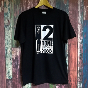 送込　2TONE RECORDS ツートーン SKA 半袖Tシャツ　黒　XLサイズ