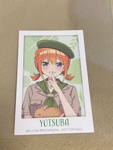 映画 五等分の花嫁 × 東武動物公園　購入特典　インスタントカメラ風イラストカード　中野 四葉