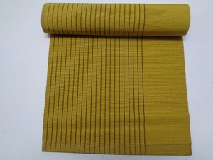a530-60 本場筑前博多織 名古屋帯 正絹 縞文 長さ約3メートル90センチ リメイク素材