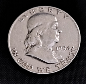 新春セール！アメリカ フランクリン ハーフダラー硬貨 1954年