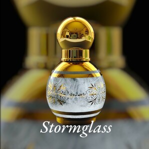 アラビア風①　香水瓶ストームグラス　天然石入りストームグラス　香水瓶　ミニ香水瓶