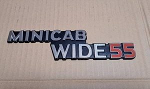 当時物 三菱 ミニキャブ ワイド ５５ 純正 エンブレム （検 MINICAB WIDE55 LO13 LO15 トラック 軽トラ バン 軽バン 550 MMC ワイド55