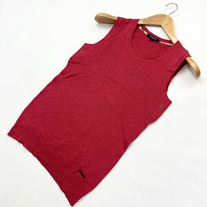 BURBERRY * spring summer. on goods style .* no sleeve knitted shirt lady's 1 red adult casual Celeb Burberry London #S1626