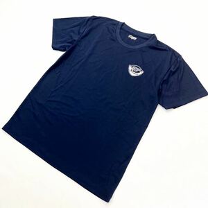 徳島ボルティス ☆ 嬉しい速乾性◎ 胸ロゴ◎ 半袖 Tシャツ L ネイビー サッカー チーム 練習 フットサル スポーツ トレーニング■I271