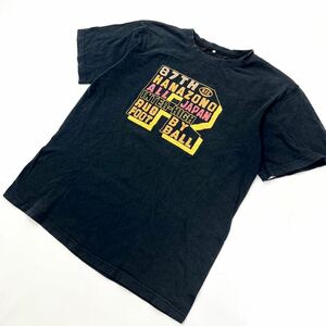 愛媛県 三島高校 ☆ ラグビー部 花園 両面プリント◎ 半袖 Tシャツ ブラック ML相当 フットボール ラグビー スポーツ トレーニング■AA229