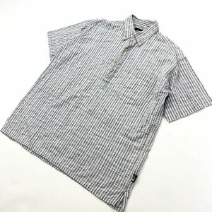 THE NORTH FACE ☆ グレー チェック 半袖 シャツ プルオーバー Sサイズ 登山 アウトドア キャンプ タウンユース ノースフェイス■AA222