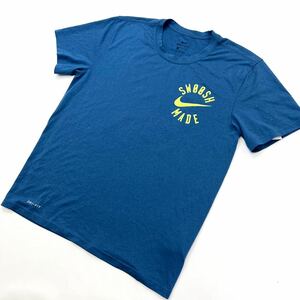 NIKE ☆ SMOOSH MADE ドライフィット 速乾◎ 半袖 Tシャツ ブルー M ランニング バスケ サッカー スポーツ トレーニング ナイキ■AJ211