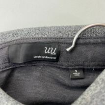 UU ☆ UNIQLO × UNDERCOVER グレー ブラック 切替えデザイン◎ ポロシャツ メンズ S スタイリッシュ ユニクロ アンダーカバー■S1561_画像6