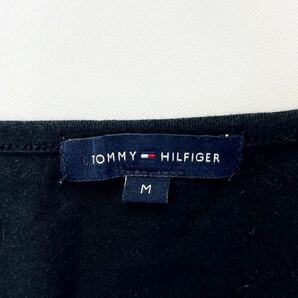 TOMMY HILFIGER ☆ ロゴプリント◎ 長袖 Tシャツ ロンT ブラック レディース M ストリート アメカジ女子 古着 トミーヒルフィガー■AJ218の画像5