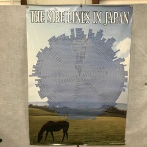 K066 THE SIRE LINES IN JAPAN 競走馬 ポスター 静内軽種馬生産復興会青年部 /約、縦73×横51.5cm