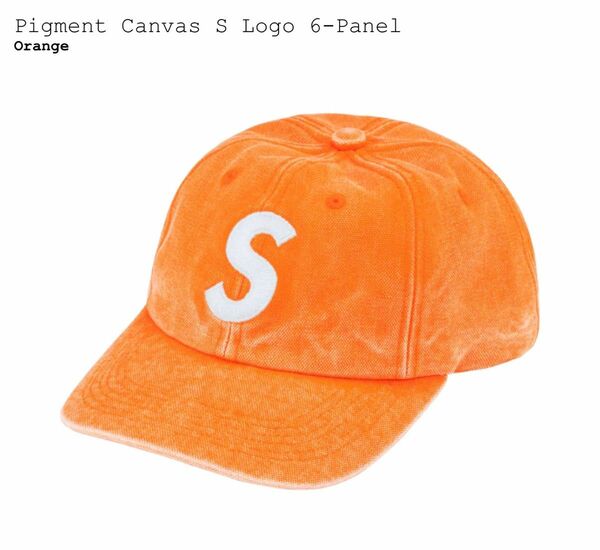 Supreme Pigment Canvas S Logo 6-Panel "Orange"