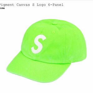 Supreme Pigment Canvas S Logo 6-Panel "Lime"