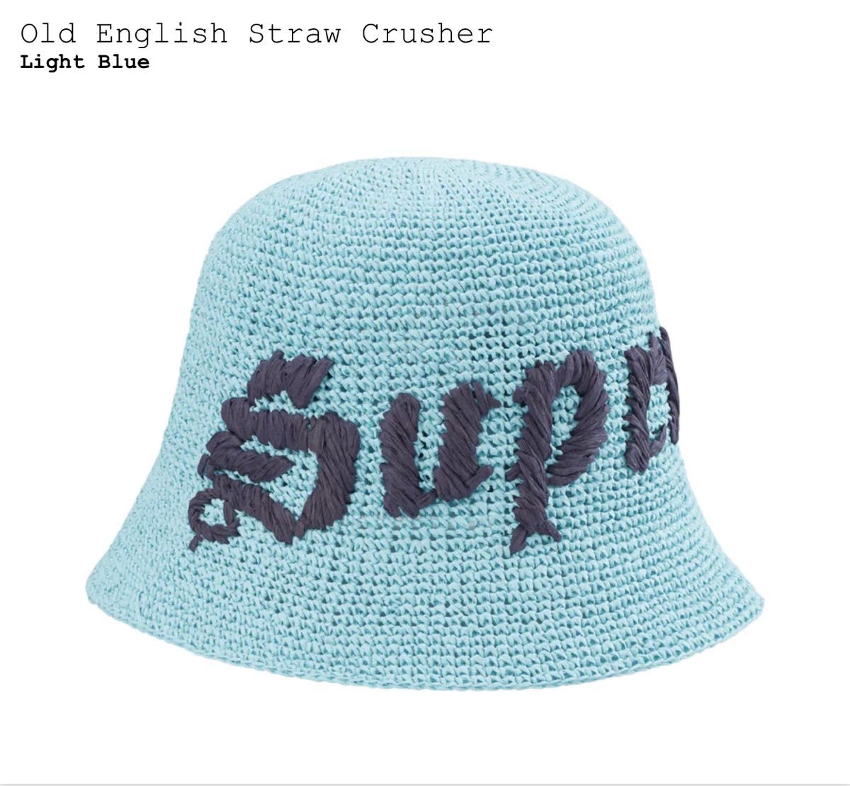 新品未開封 Supreme Old English Straw Crusher Light Blue