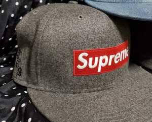 在庫1点のみ【激レア本物】Supreme シュプリーム ロロピアーナ キャップ グレー box Logo NEW ERA ボックスロゴ 7 5/8 正規品