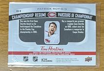 2023 Upper Deck Tim Hortons Collector’s Series Championship Resume パトリック・ロワ Patrick Roy #CR-9_画像2