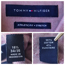 ☆送料無料☆ TOMMY HILFIGER トミーヒルフィガー USA直輸入 古着 長袖 無地 シャツ メンズ 161/2 レッド トップス 中古 即決_画像7